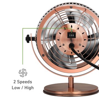 Foto 3 | Ventilador De Mesa Holmes 6 Heritage, 2 Velocidades Y 4 Aspas, Cobre Cepillado - Venta Internacional.