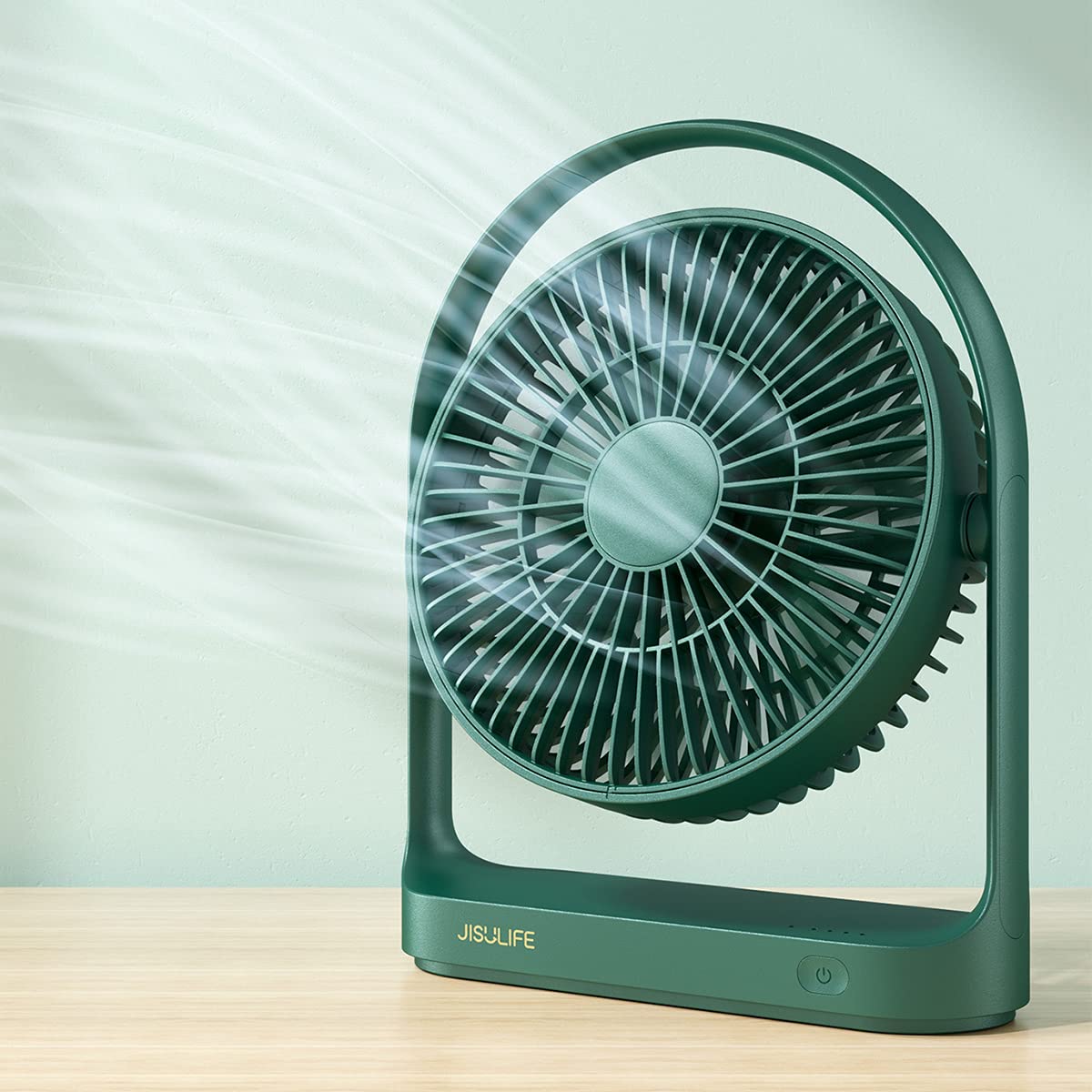 Foto 1 | Ventilador De Escritorio Jisulife, Batería Portátil Pequeña De 4000 Mah, Color Verde - Venta Internacional.