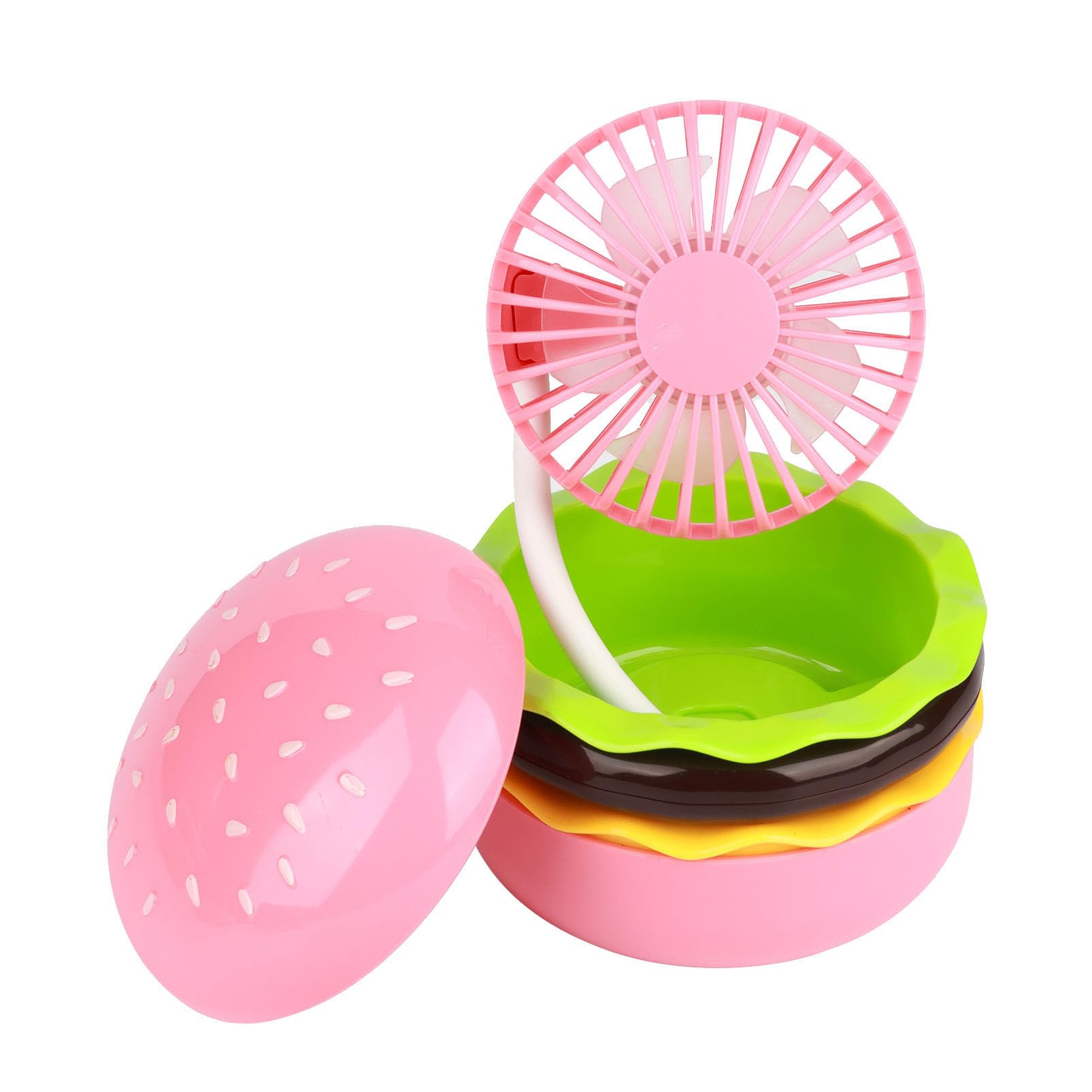 Foto 2 pulgar | Ventilador De Escritorio Genérico Portátil Mini Con Espejo De 3 Velocidades, Color Rosa - Venta Internacional.