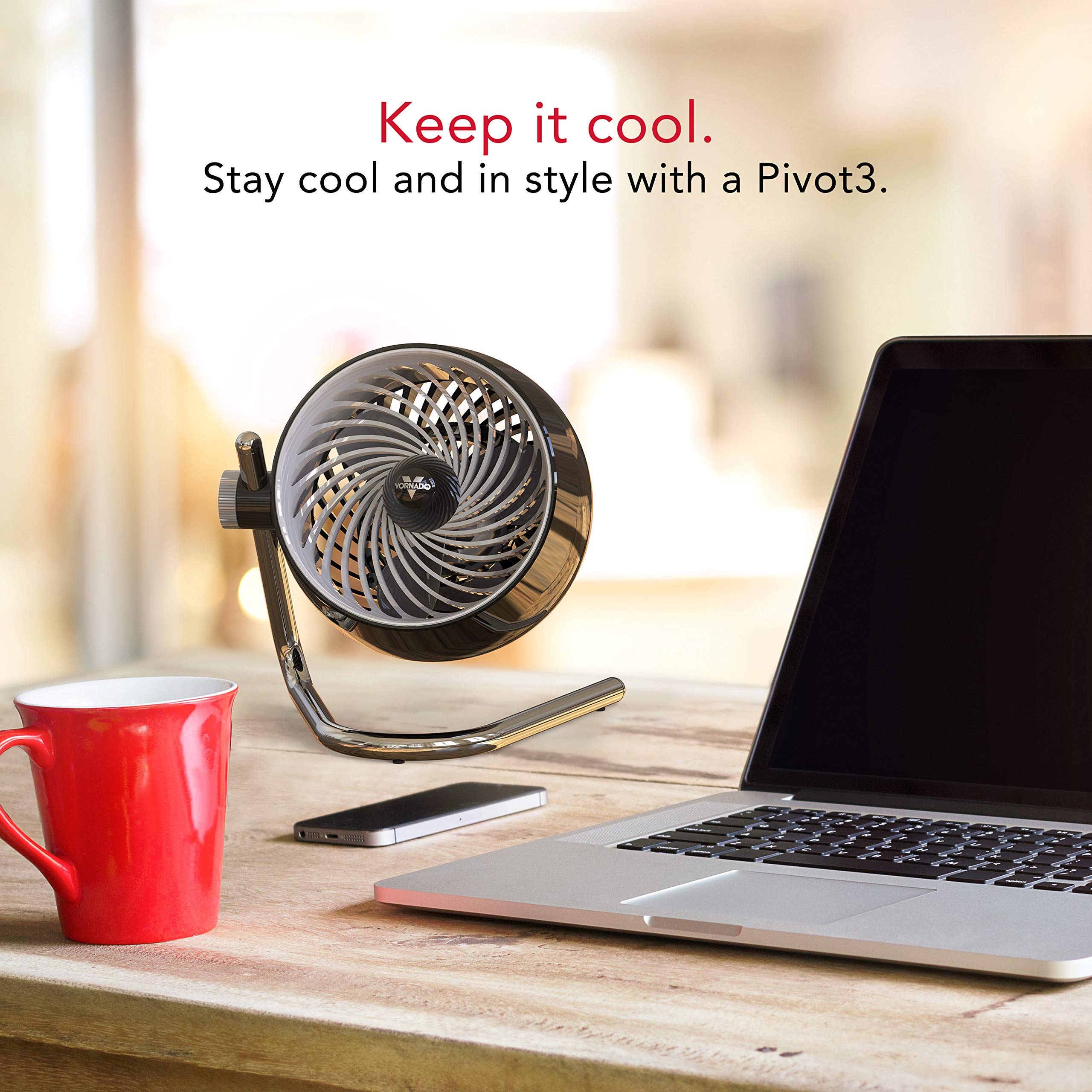 Foto 2 | Ventilador Circulador de Aire Vornado Pivot3 Compact de 3 Velocidades Negro - Venta Internacional