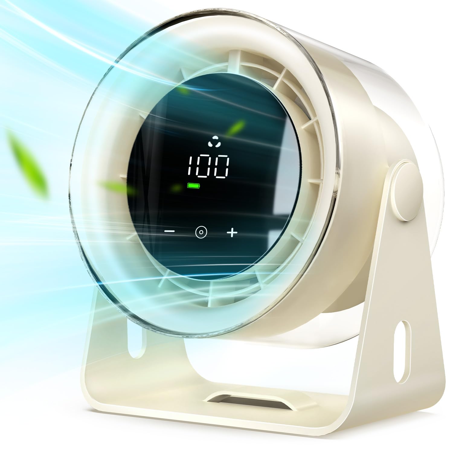 Foto 2 pulgar | Ventilador de Escritorio Easyacc Alimentado por Batería de 100 Velocidades con Pantalla - Venta Internacional