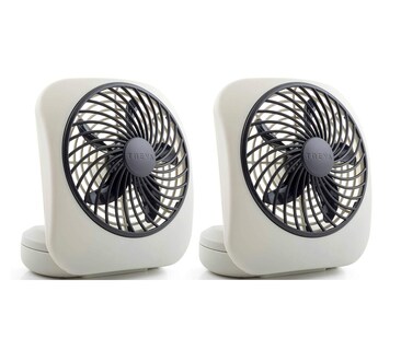 Foto 1 | Ventilador A Batería O2cool Treva De 5 Pulgadas, 2 Velocidades, 2 Unidades, Color Gris - Venta Internacional.