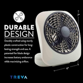 Foto 3 | Ventilador A Batería O2cool Treva De 5 Pulgadas, 2 Velocidades, 2 Unidades, Color Gris - Venta Internacional.