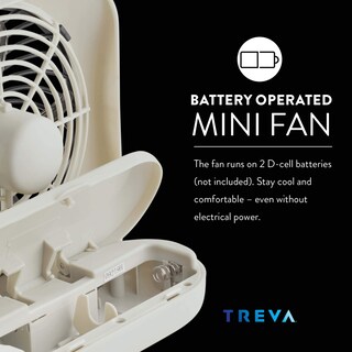 Foto 5 | Ventilador A Batería O2cool Treva De 5 Pulgadas, 2 Velocidades, 2 Unidades, Color Gris - Venta Internacional.