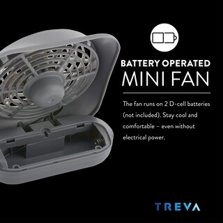 Foto 6 | Ventilador A Batería O2cool Treva De 5 Pulgadas, 2 Velocidades, Azul Oscuro - Venta Internacional.