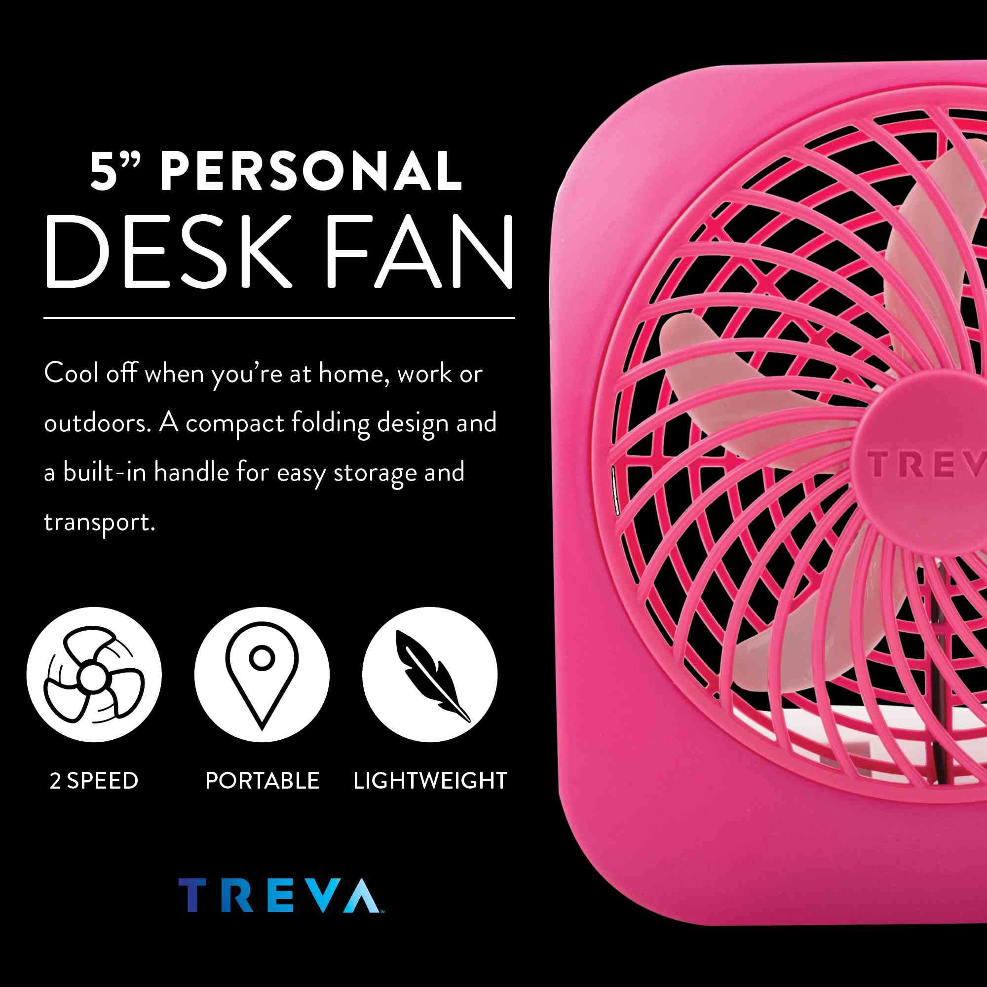 Foto 4 pulgar | Ventilador A Batería O2cool Treva De 5 Pulgadas, 2 Velocidades, Paquete De 2 - Venta Internacional.
