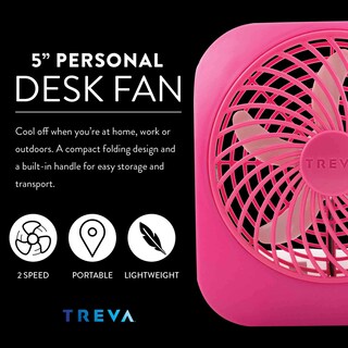 Foto 3 | Ventilador A Batería O2cool Treva De 5 Pulgadas, 2 Velocidades, Paquete De 2 - Venta Internacional.