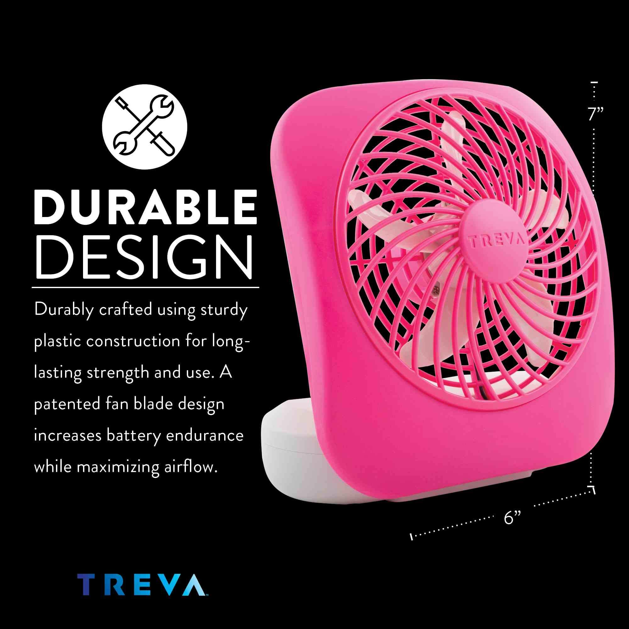 Foto 4 | Ventilador A Batería O2cool Treva De 5 Pulgadas, 2 Velocidades, Paquete De 2 - Venta Internacional.