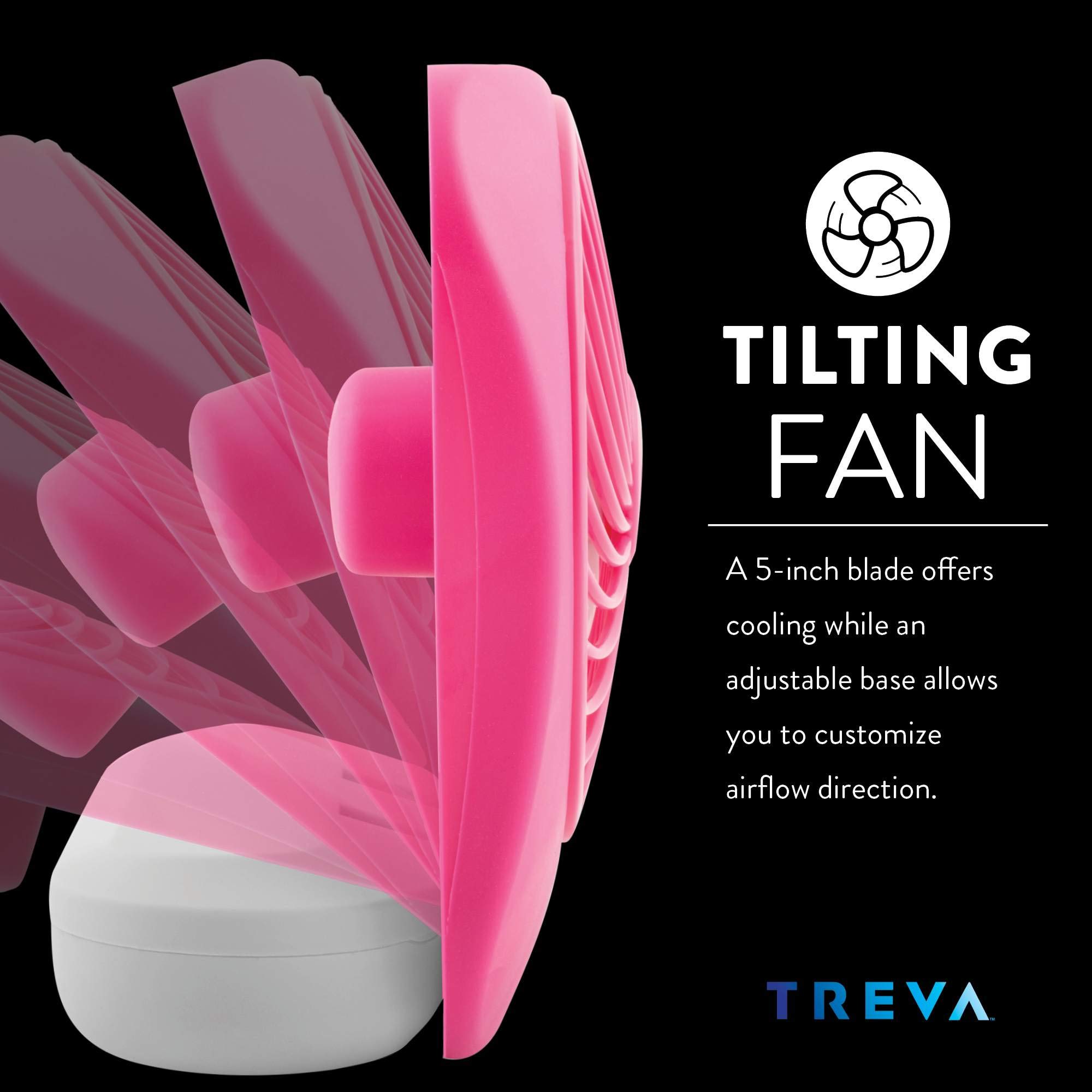 Foto 5 | Ventilador A Batería O2cool Treva De 5 Pulgadas, 2 Velocidades, Paquete De 2 - Venta Internacional.