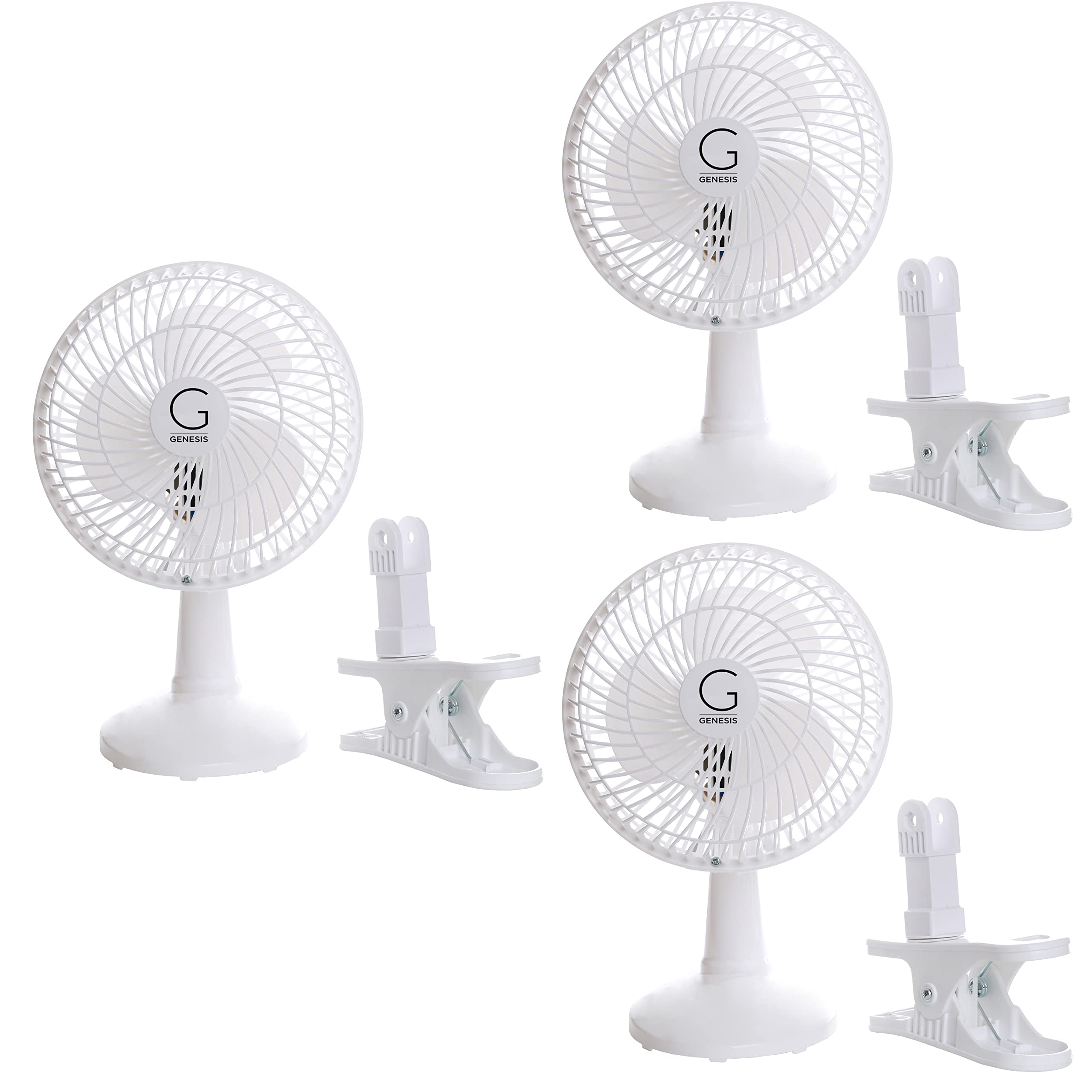 Foto 2 pulgar | Ventilador De Mesa Convertible Clip Genesis, 6 Pulgadas, Blanco - Venta Internacional.