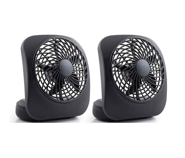 Foto 1 | Ventilador A Batería O2cool Treva De 5 Pulgadas, 2 Velocidades, Paquete De 2, Negro - Venta Internacional.