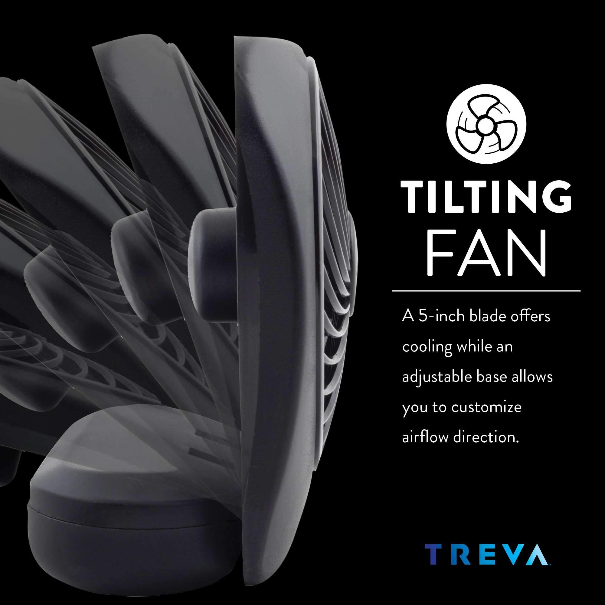 Foto 4 pulgar | Ventilador A Batería O2cool Treva De 5 Pulgadas, 2 Velocidades, Paquete De 2, Negro - Venta Internacional.