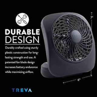 Foto 4 | Ventilador A Batería O2cool Treva De 5 Pulgadas, 2 Velocidades, Paquete De 2, Negro - Venta Internacional.