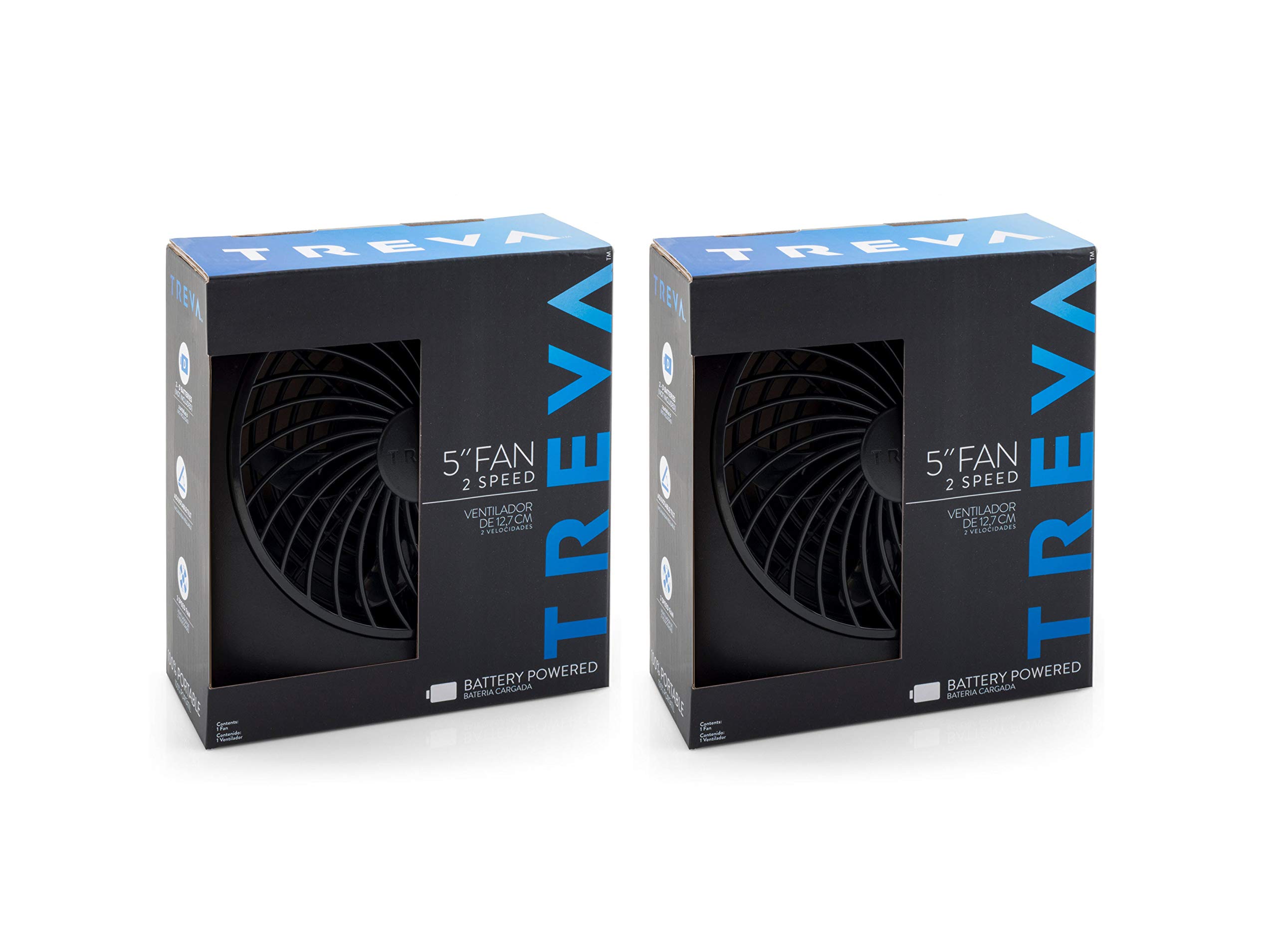 Foto 8 pulgar | Ventilador A Batería O2cool Treva De 5 Pulgadas, 2 Velocidades, Paquete De 2, Negro - Venta Internacional.