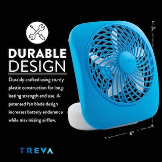 Foto 4 | Ventilador A Batería O2cool Treva De 5 Pulgadas, 2 Velocidades, Azul, Paquete De 2 - Venta Internacional.