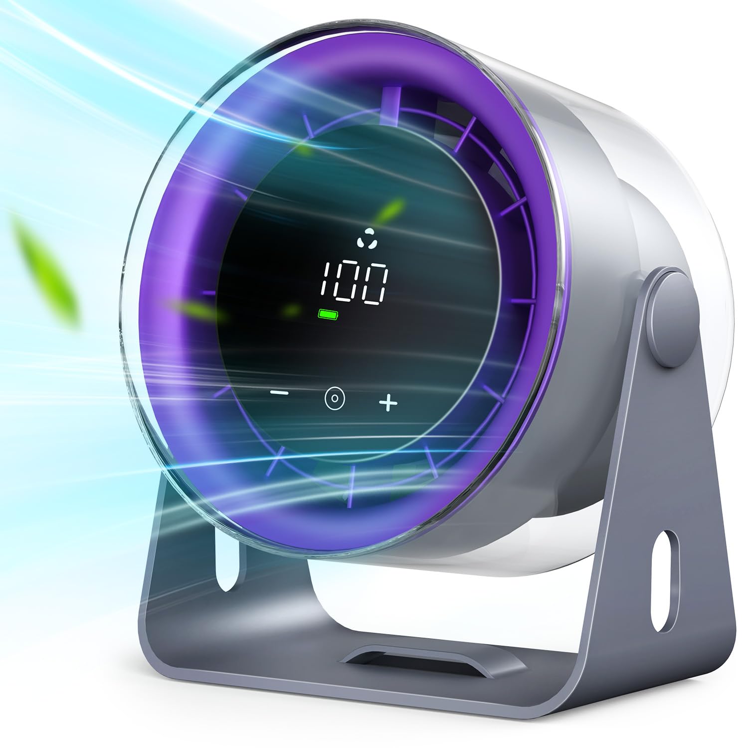 Ventilador de Escritorio EasyAcc con Pantalla-Venta Internacional