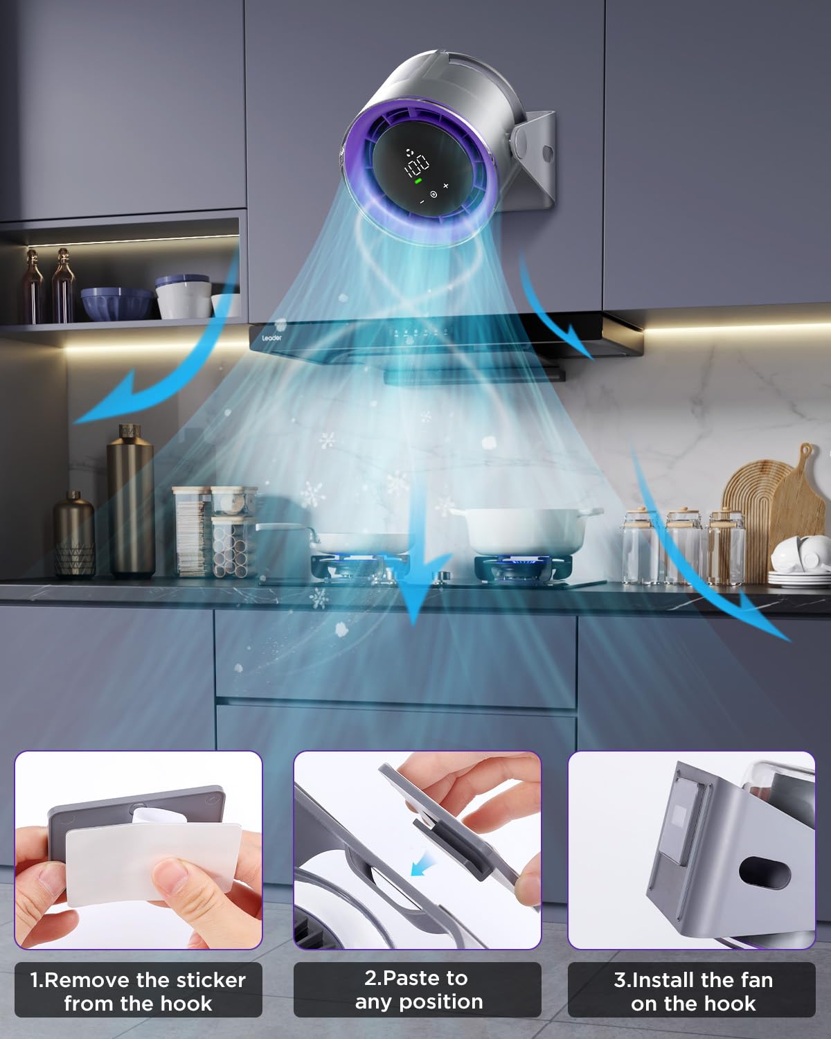 Foto 6 pulgar | Ventilador de Escritorio EasyAcc con Pantalla-Venta Internacional