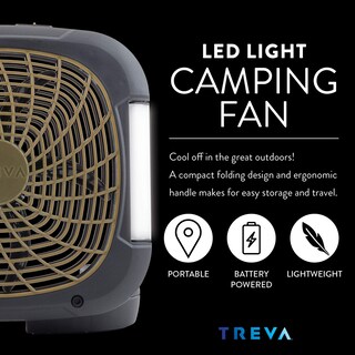 Foto 3 | Ventilador Portátil O2cool Treva De 25 Cm Con Luces Led Y Batería De 2 Velocidades - Venta Internacional.
