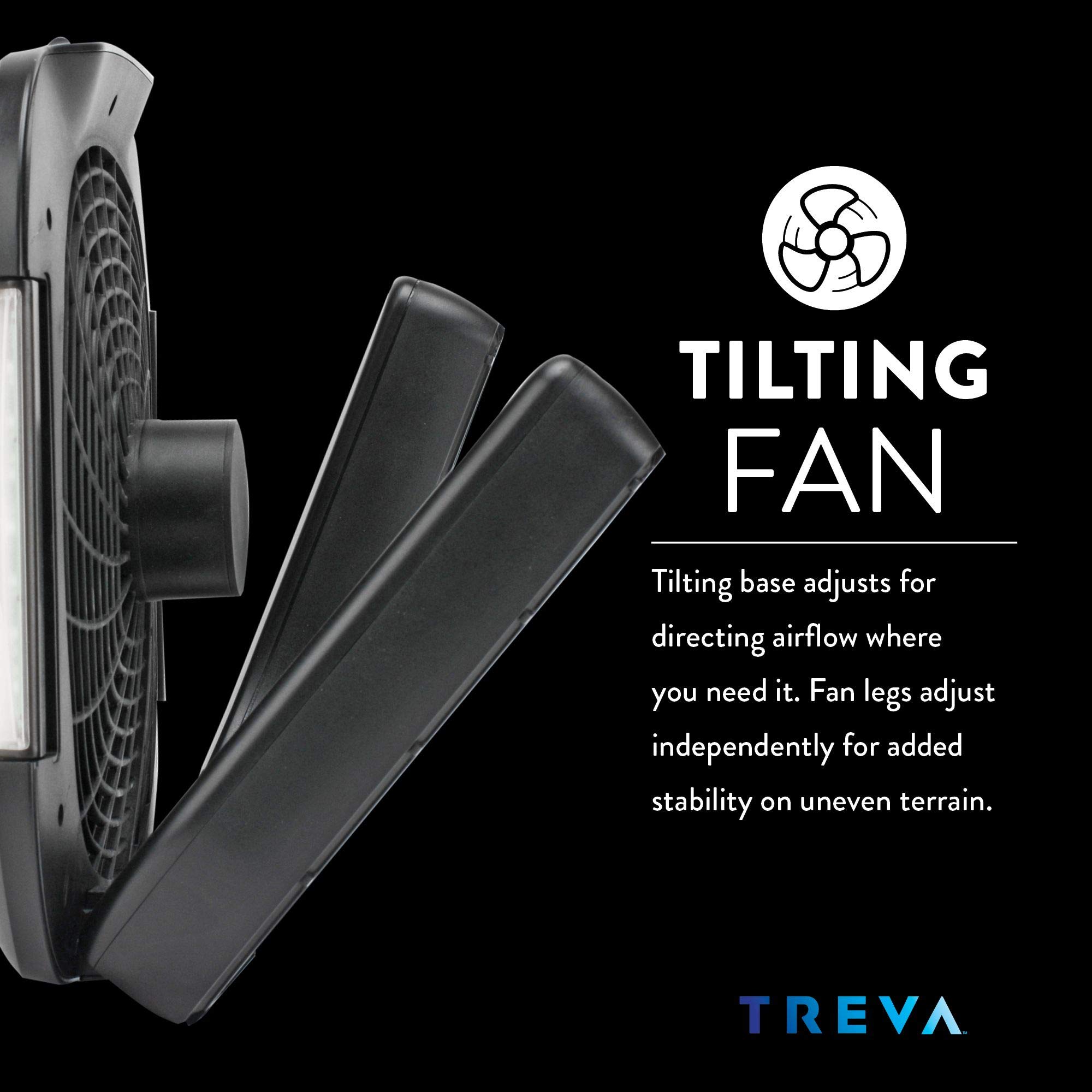 Foto 7 pulgar | Ventilador Portátil O2cool Treva De 25 Cm Con Luces Led Y Batería De 2 Velocidades - Venta Internacional.