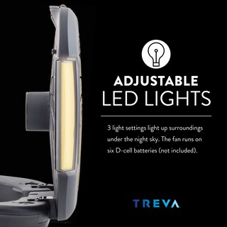 Foto 7 | Ventilador Portátil O2cool Treva De 25 Cm Con Luces Led Y Batería De 2 Velocidades - Venta Internacional.