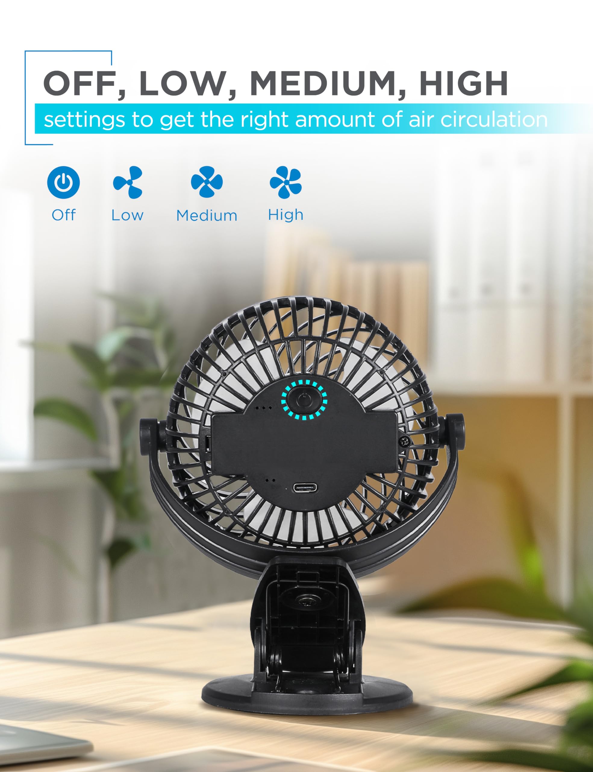 Foto 4 pulgar | Ventilador De Refrigeración Black+decker 4 Convertible Con Clip Y Soporte, Paquete De 2 - Venta Internacional.