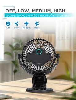 Foto 3 | Ventilador De Refrigeración Black+decker 4 Convertible Con Clip Y Soporte, Paquete De 2 - Venta Internacional.