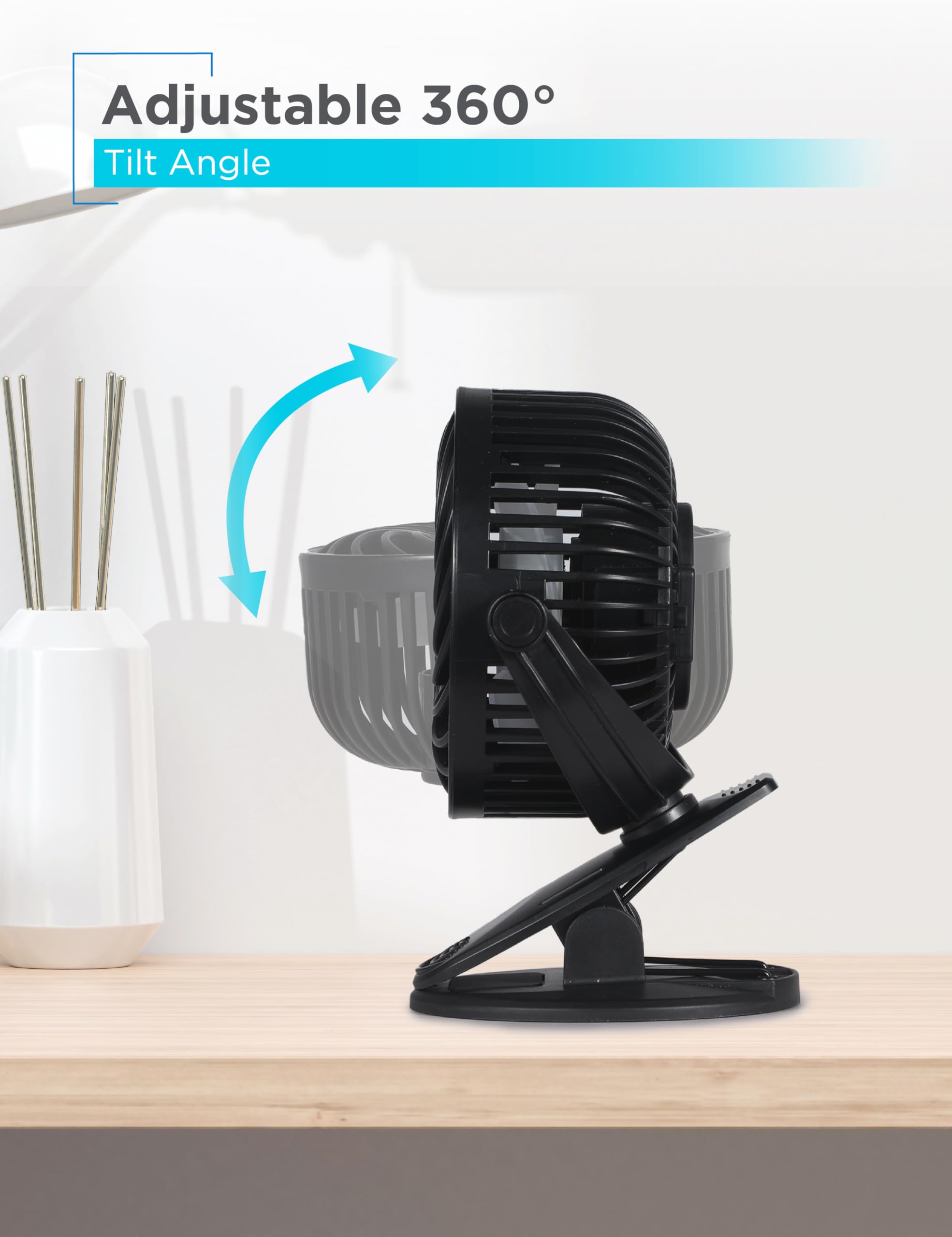 Foto 5 pulgar | Ventilador De Refrigeración Black+decker 4 Convertible Con Clip Y Soporte, Paquete De 2 - Venta Internacional.