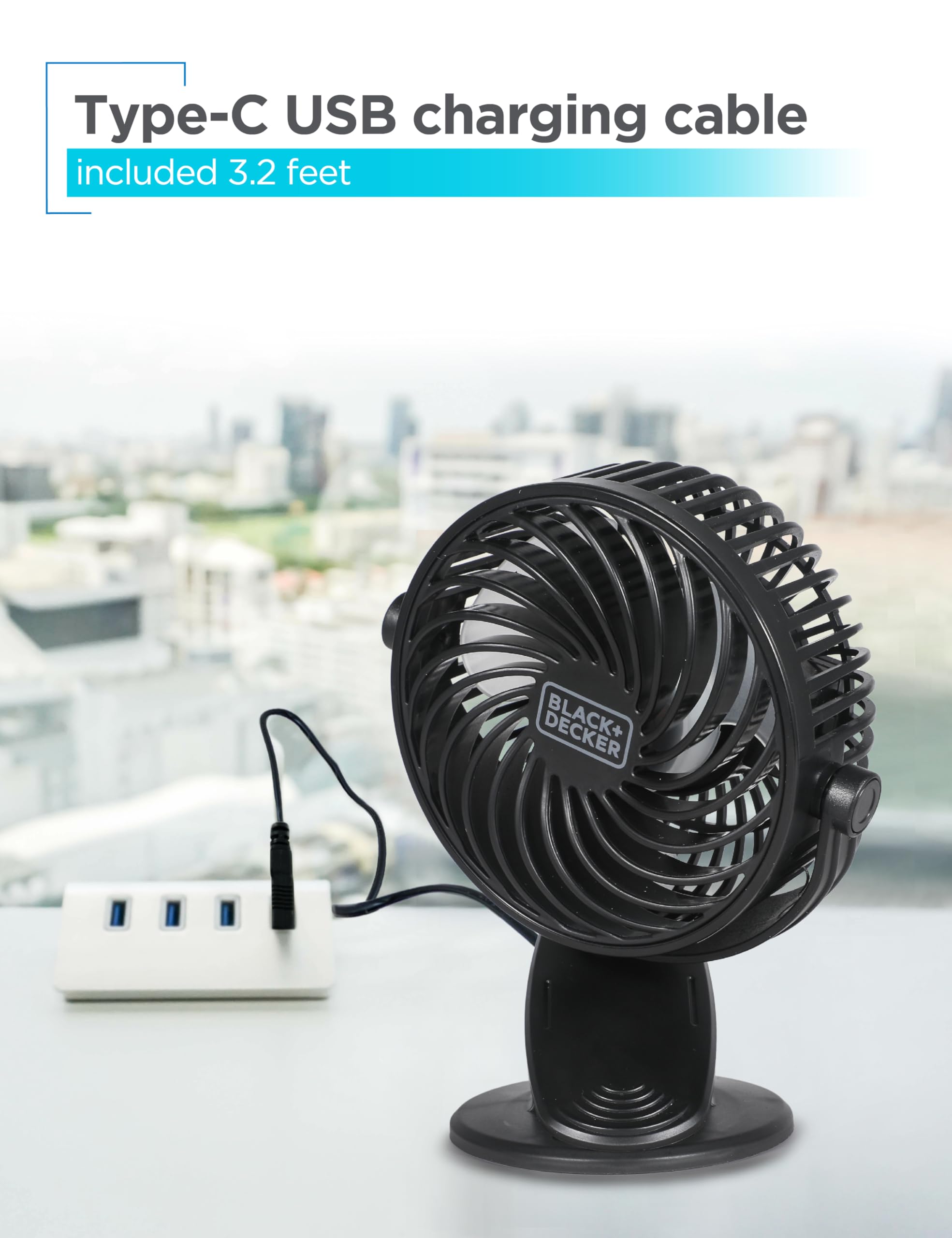 Foto 6 pulgar | Ventilador De Refrigeración Black+decker 4 Convertible Con Clip Y Soporte, Paquete De 2 - Venta Internacional.