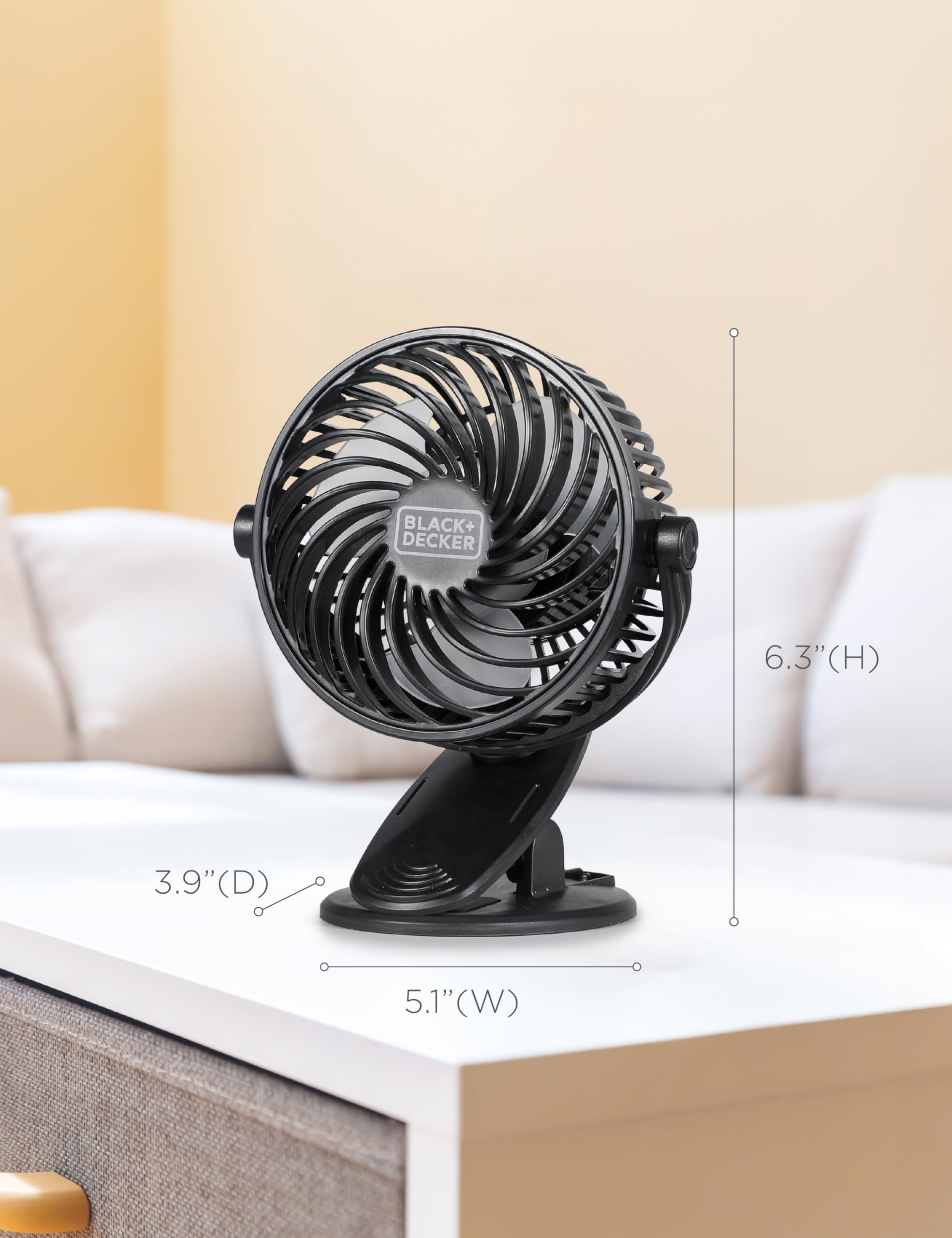 Foto 8 pulgar | Ventilador De Refrigeración Black+decker 4 Convertible Con Clip Y Soporte, Paquete De 2 - Venta Internacional.