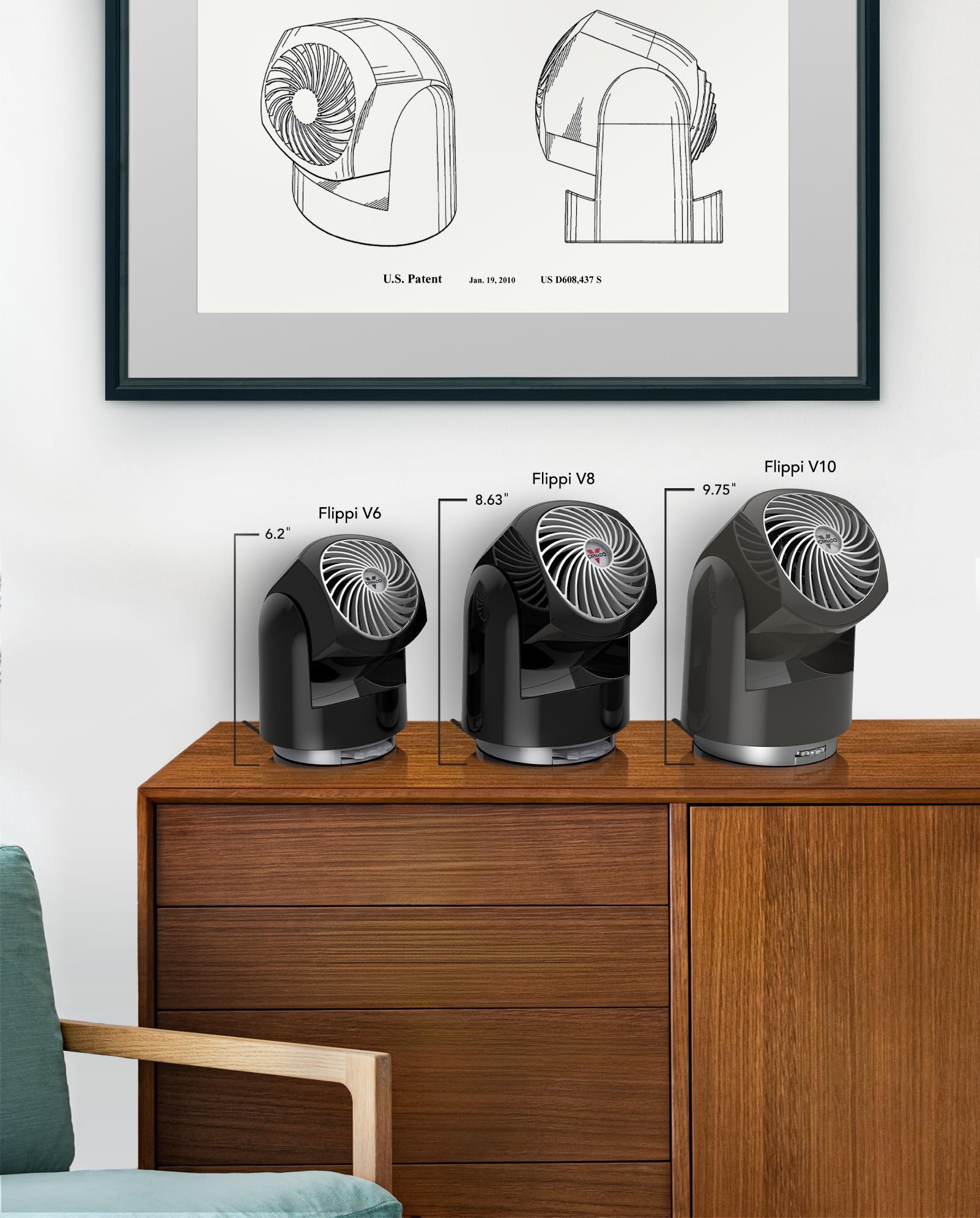Foto 8 pulgar | Ventilador Circulador De Aire Vornado Flippi V10 Gris Oscilante - Venta Internacional.