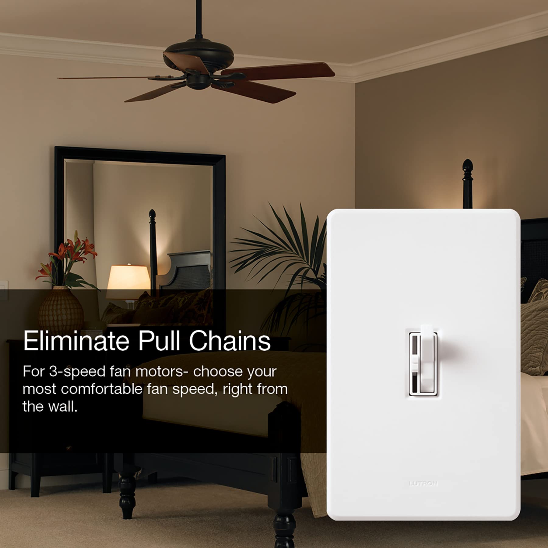 Foto 4 pulgar | Control De Ventilador Lutron Toggler, 3 Velocidades, 1,5 A, Unipolar Y 3 Vías - Venta Internacional.