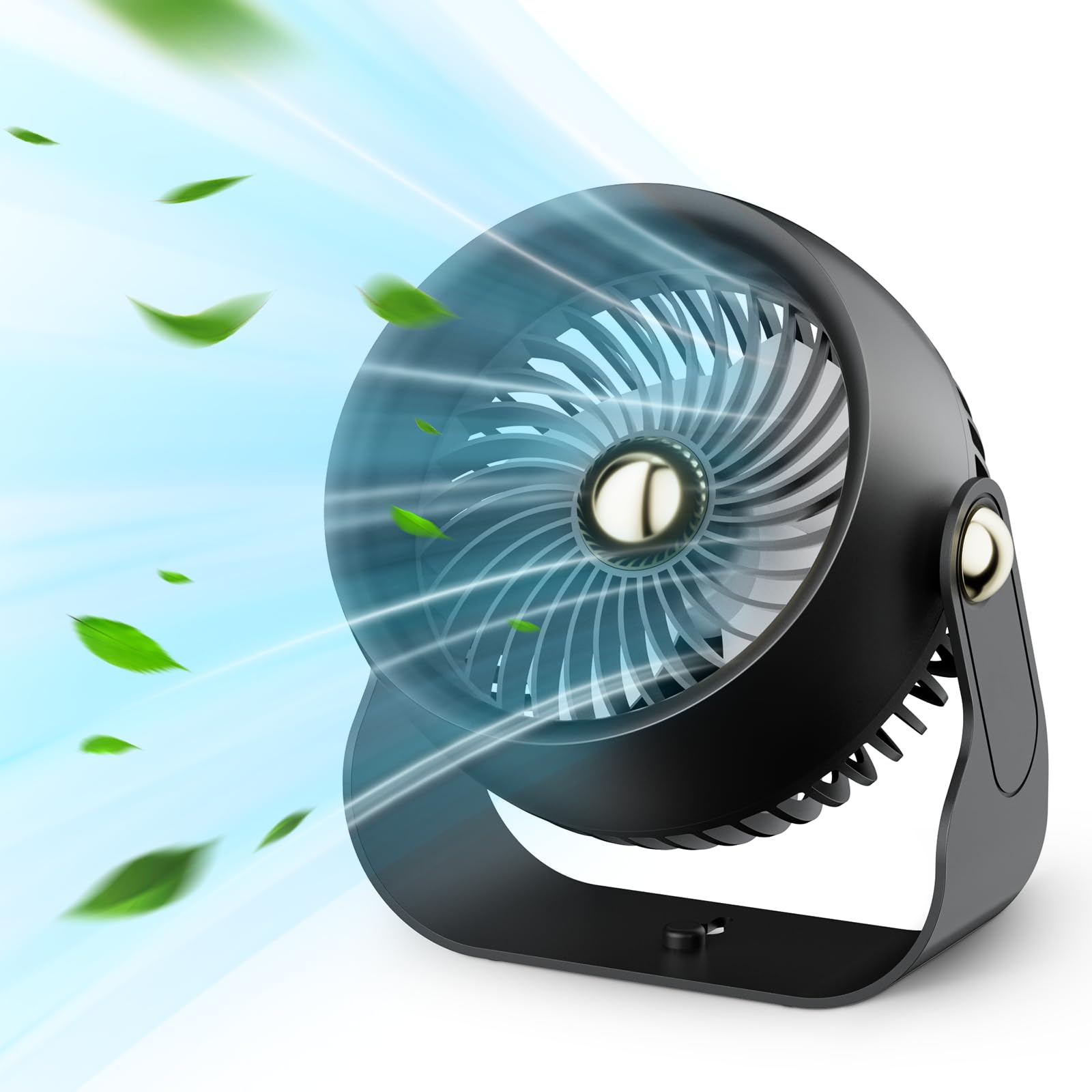 Foto 1 | Ventilador De Escritorio Civpower, De Circulación De Aire Recargable, 6000 Mah, Negro - Venta Internacional.