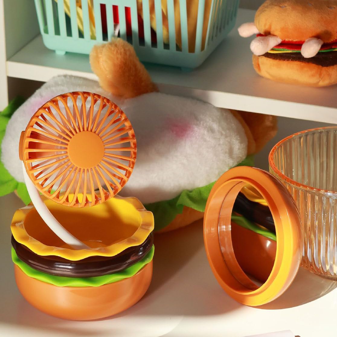 Foto 7 pulgar | Ventilador De Escritorio Portátil Mini Con Espejo, 3 Velocidades, Rotación De 360°, Marrón - Venta Internacional.