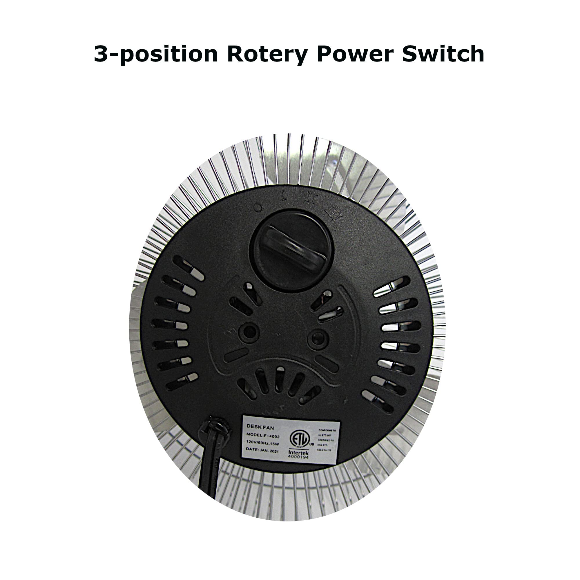 Foto 4 pulgar | Ventilador Optimus F-4092 De Alta Velocidad De Grado Industrial, 23 Cm, Plateado - Venta Internacional.