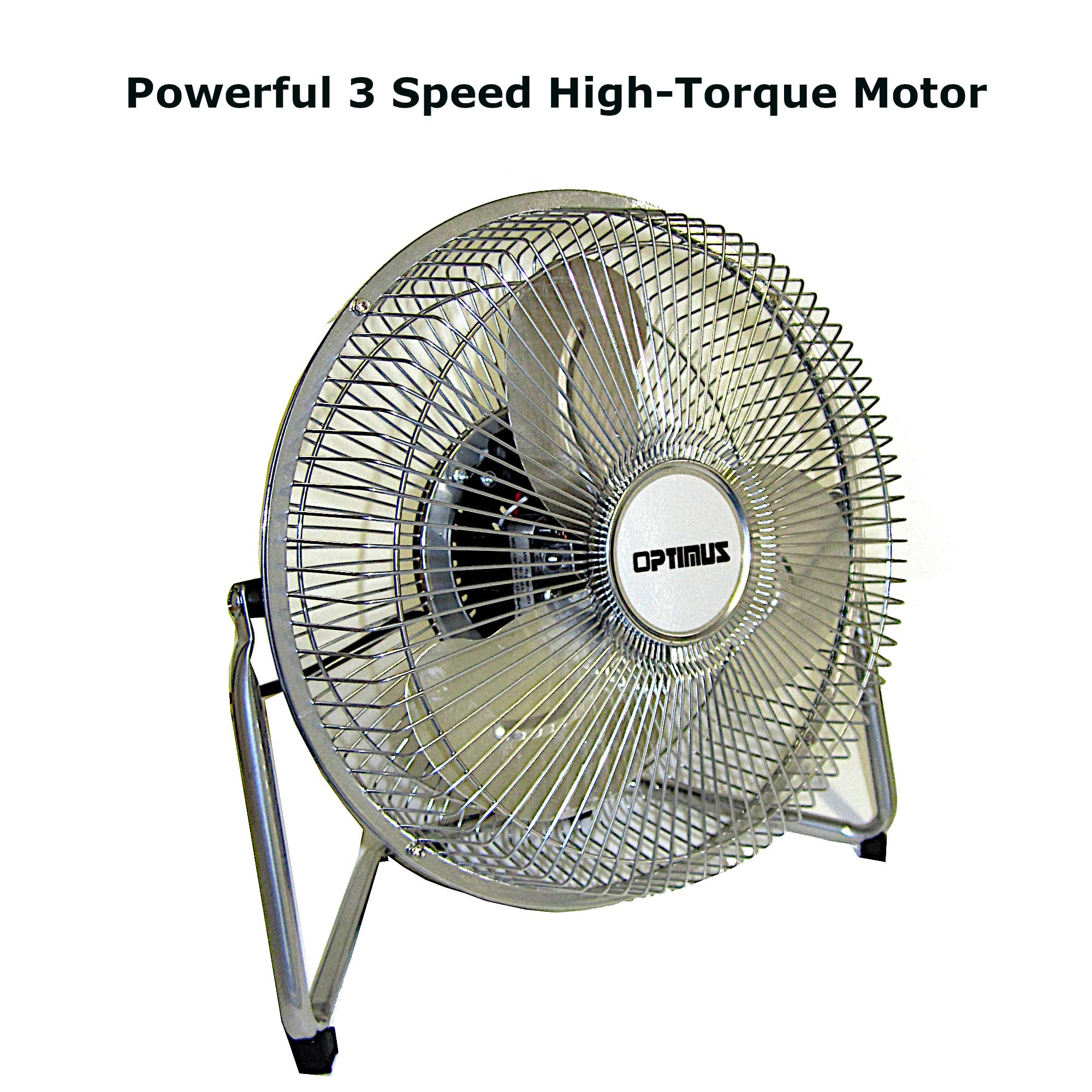 Foto 5 pulgar | Ventilador Optimus F-4092 De Alta Velocidad De Grado Industrial, 23 Cm, Plateado - Venta Internacional.
