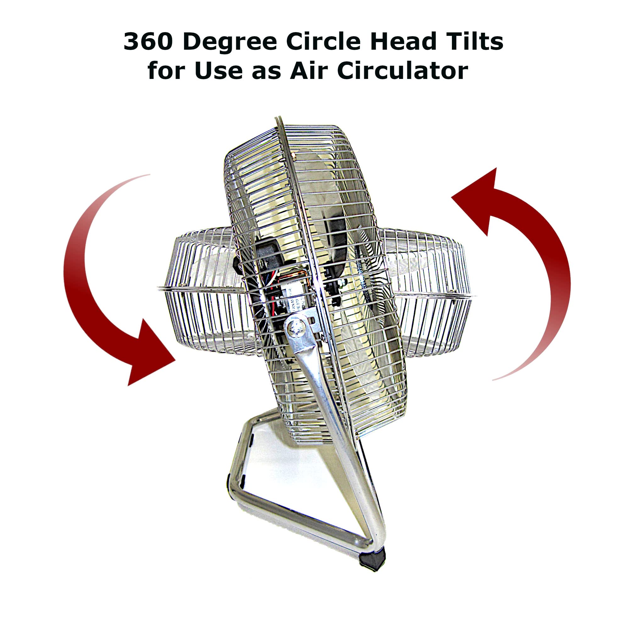 Foto 7 pulgar | Ventilador Optimus F-4092 De Alta Velocidad De Grado Industrial, 23 Cm, Plateado - Venta Internacional.