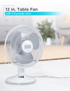 Foto 5 | Ventilador De Escritorio Black+decker De 12 Pulgadas Con 3 Ajustes De Velocidad, Blanco - Venta Internacional.