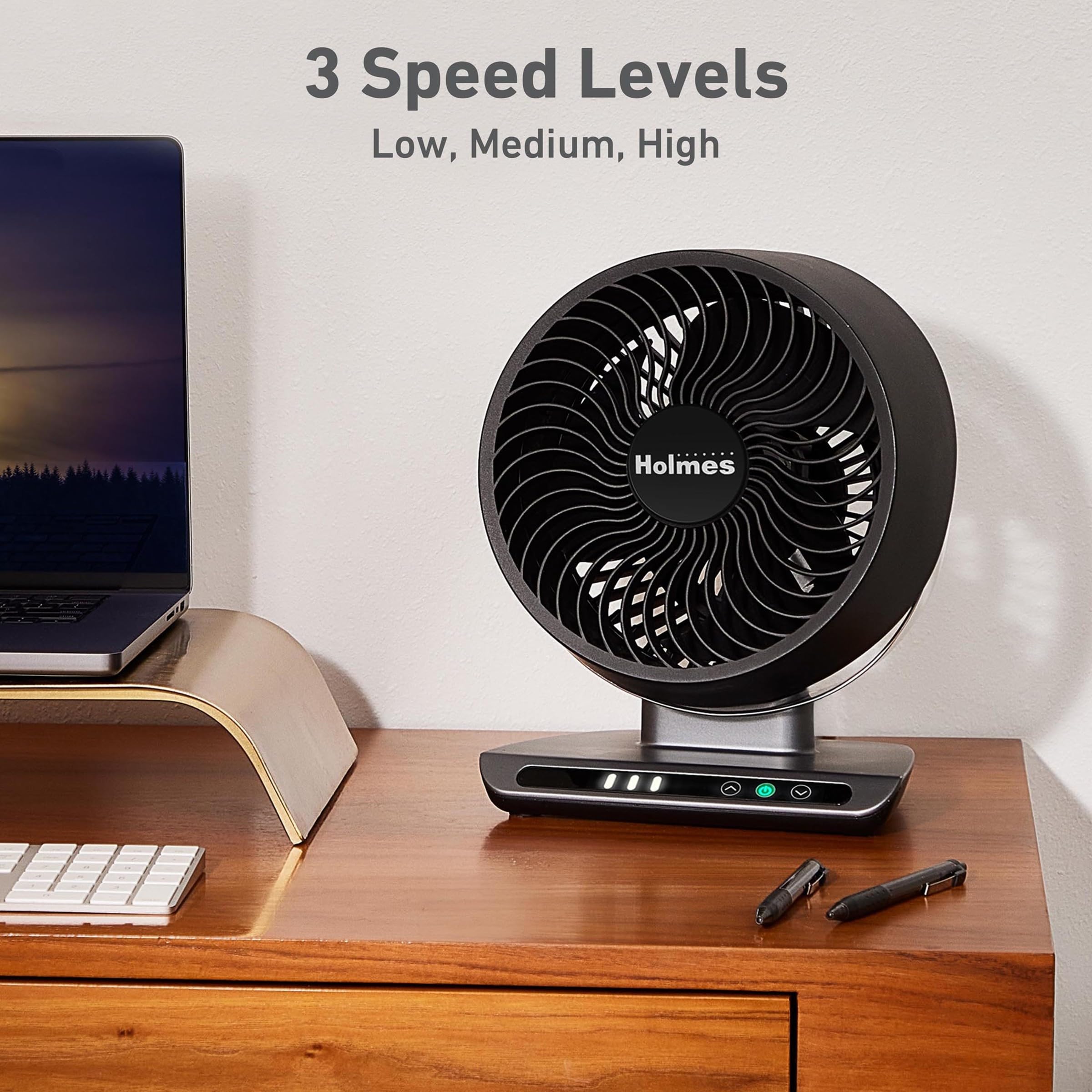 Foto 3 | Ventilador Digital Con Circulación De Aire Holmes Blizzard 8 Negro - Venta Internacional.