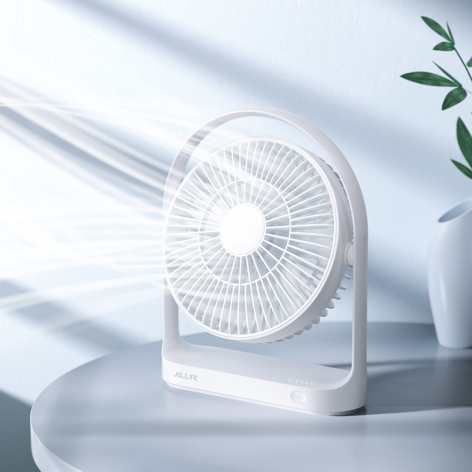 Foto 2 pulgar | Ventilador De Escritorio Jisulife, Batería Portátil Pequeña, 4000 Mah, 4 Velocidades - Venta Internacional.