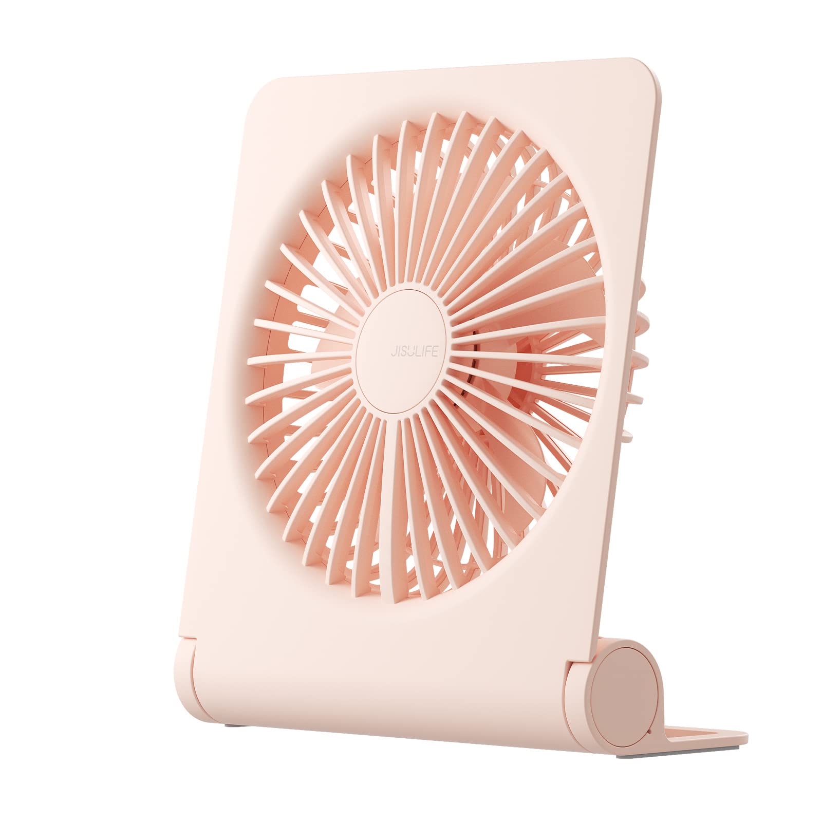 Ventilador De Escritorio Jisulife, Pequeño, Portátil, Recargable Por Usb, 4500 Mah, Rosa - Venta Internacional.