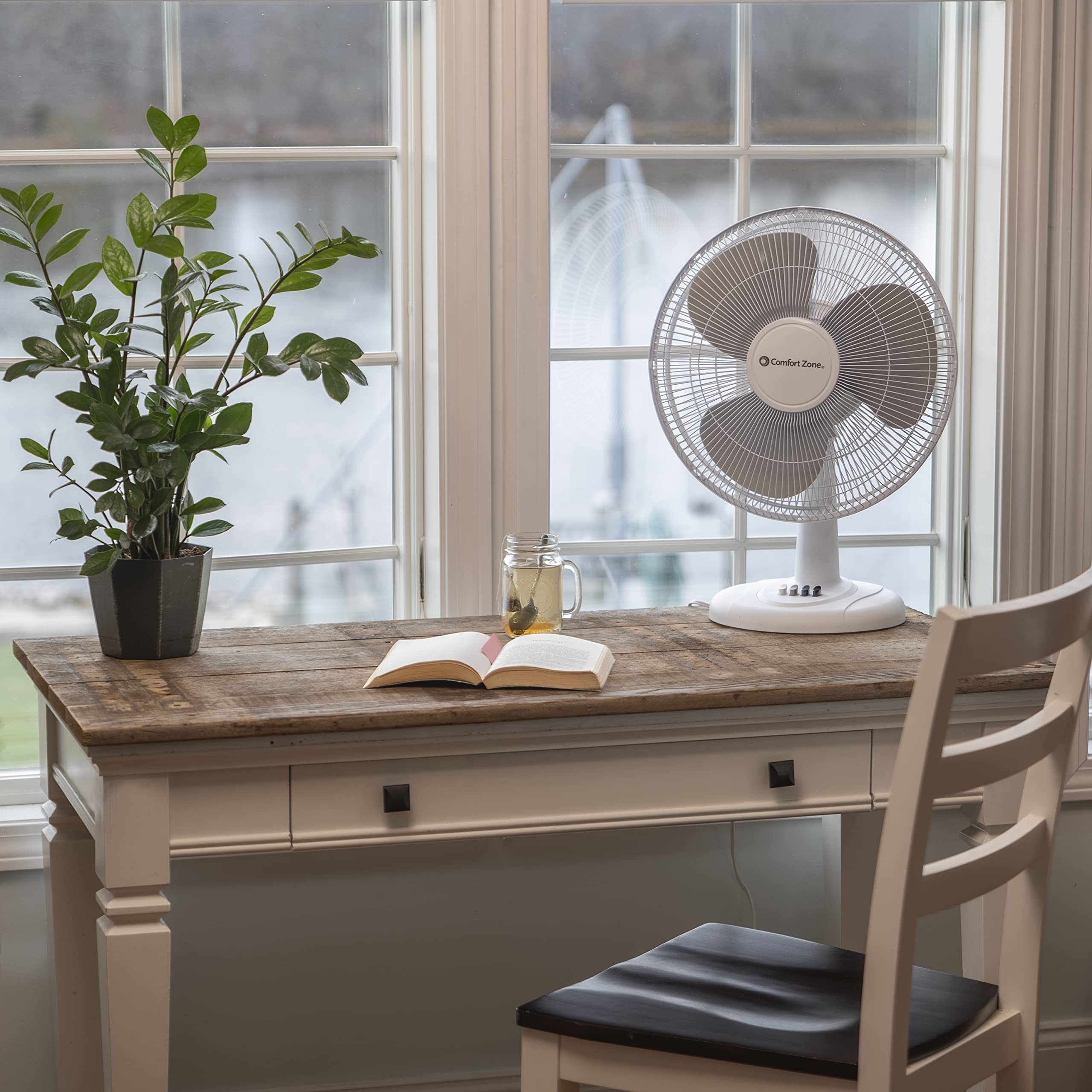 Foto 6 | Ventilador de Mesa Comfort Zone Cz121wt 30 Cm Oscilante De 3 Velocidades - Venta Internacional