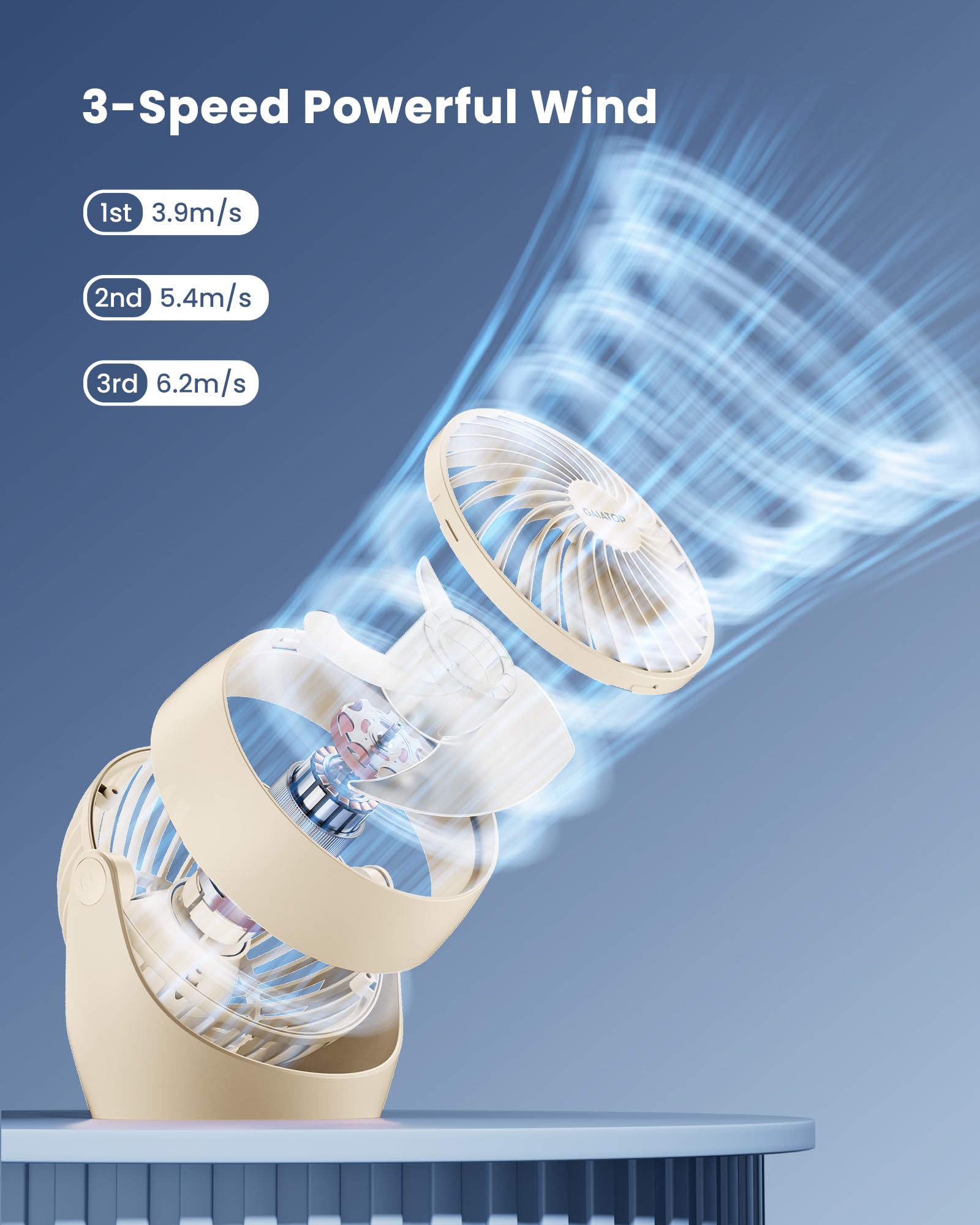 Foto 6 pulgar | Ventilador de Escritorio Gaiatop Portátil-Venta Internacional