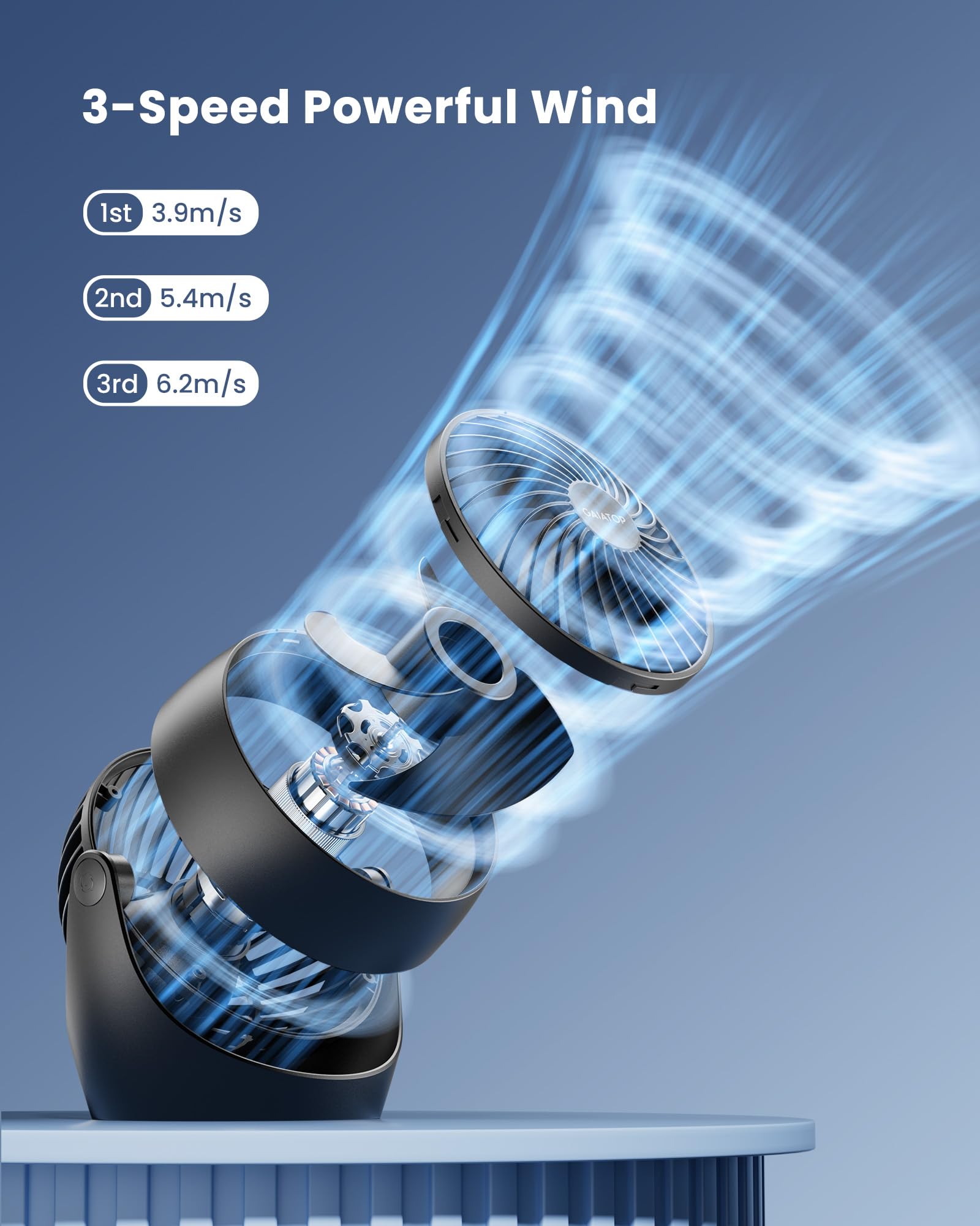 Foto 6 pulgar | Ventilador de Escritorio Gaiatop Portátil-Venta Internacional