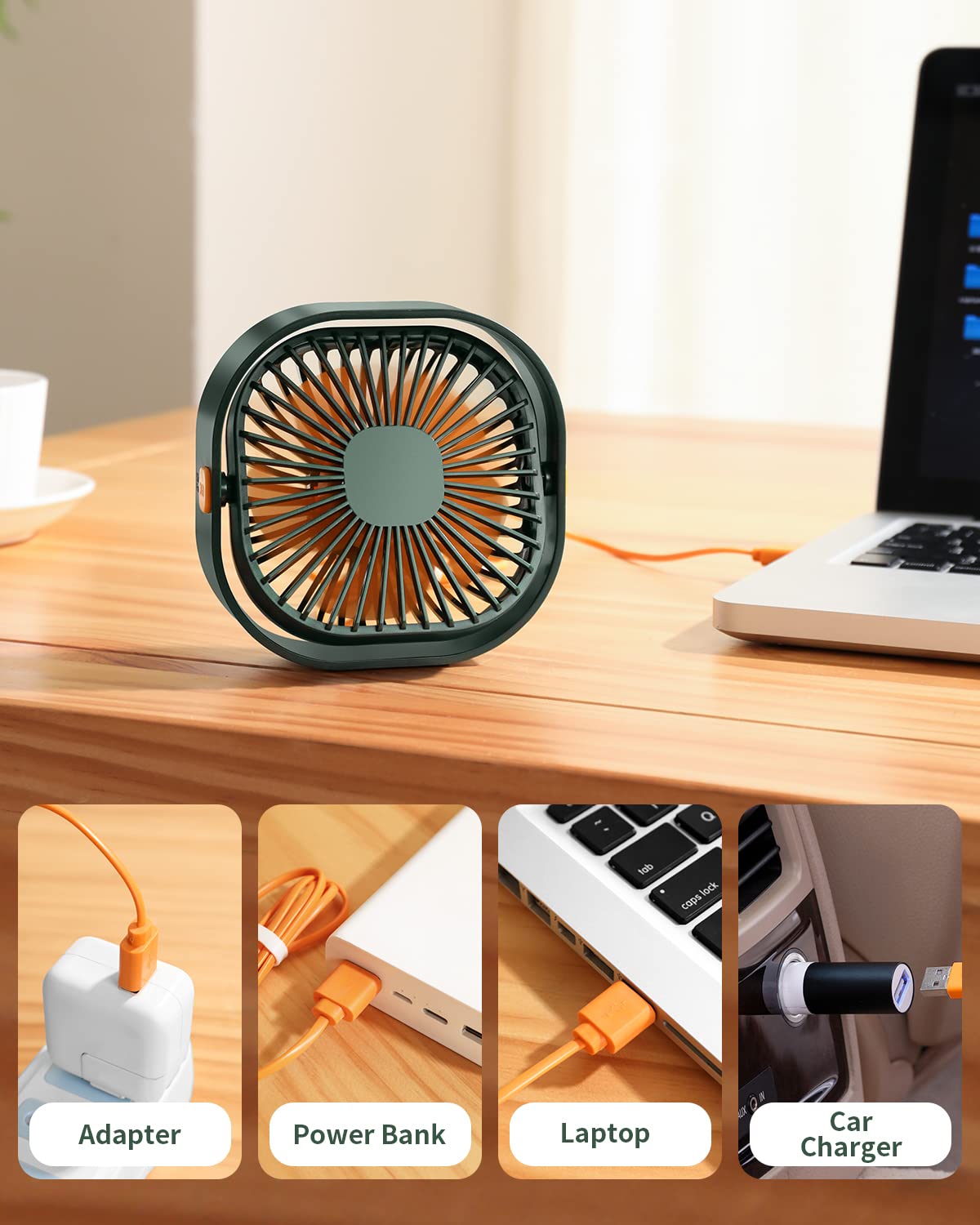 Foto 5 | Ventilador de Escritorio Rjvw Portátil-Venta Internacional
