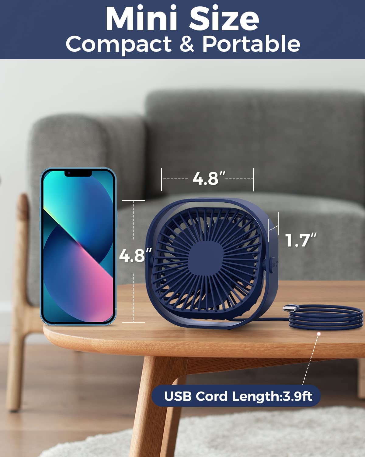 Foto 3 pulgar | Ventilador de Escritorio Rjvw Portátil-Venta Internacional