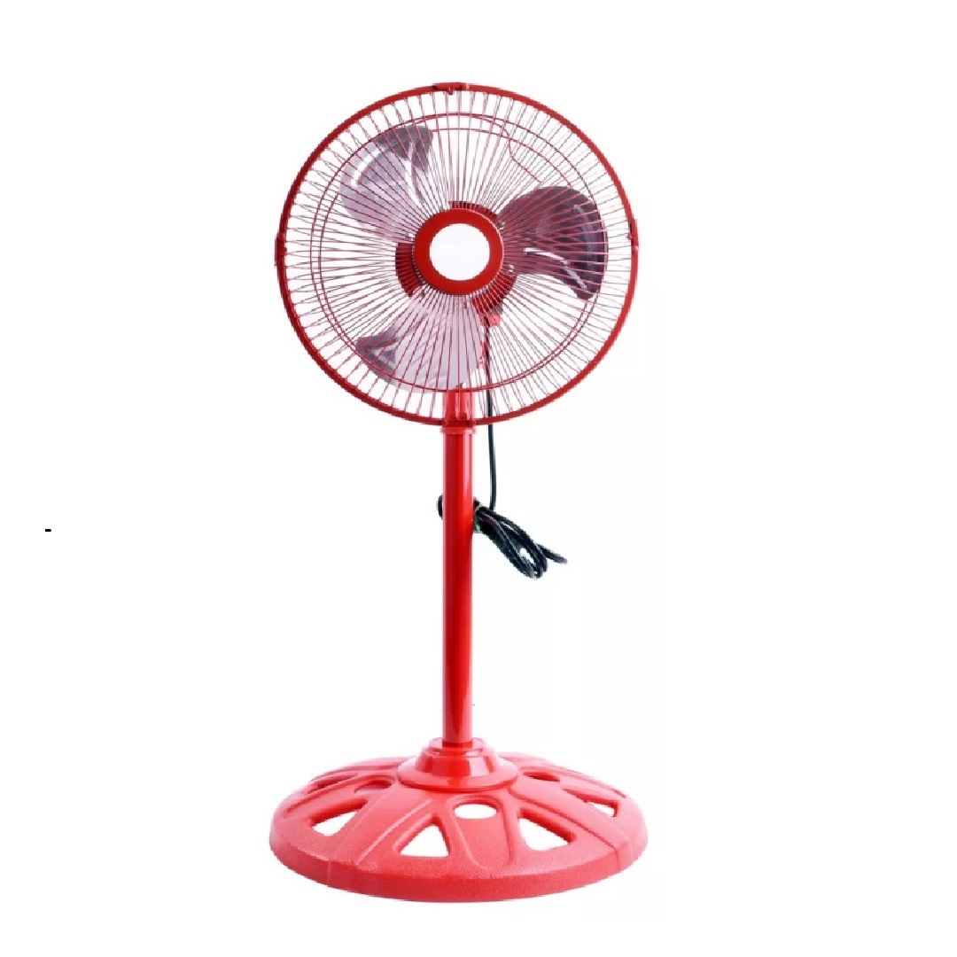 Foto 2 pulgar | Ventilador de Pedestal Playbox Rojo Metálico 12 " con 3 Aspas Giratorio