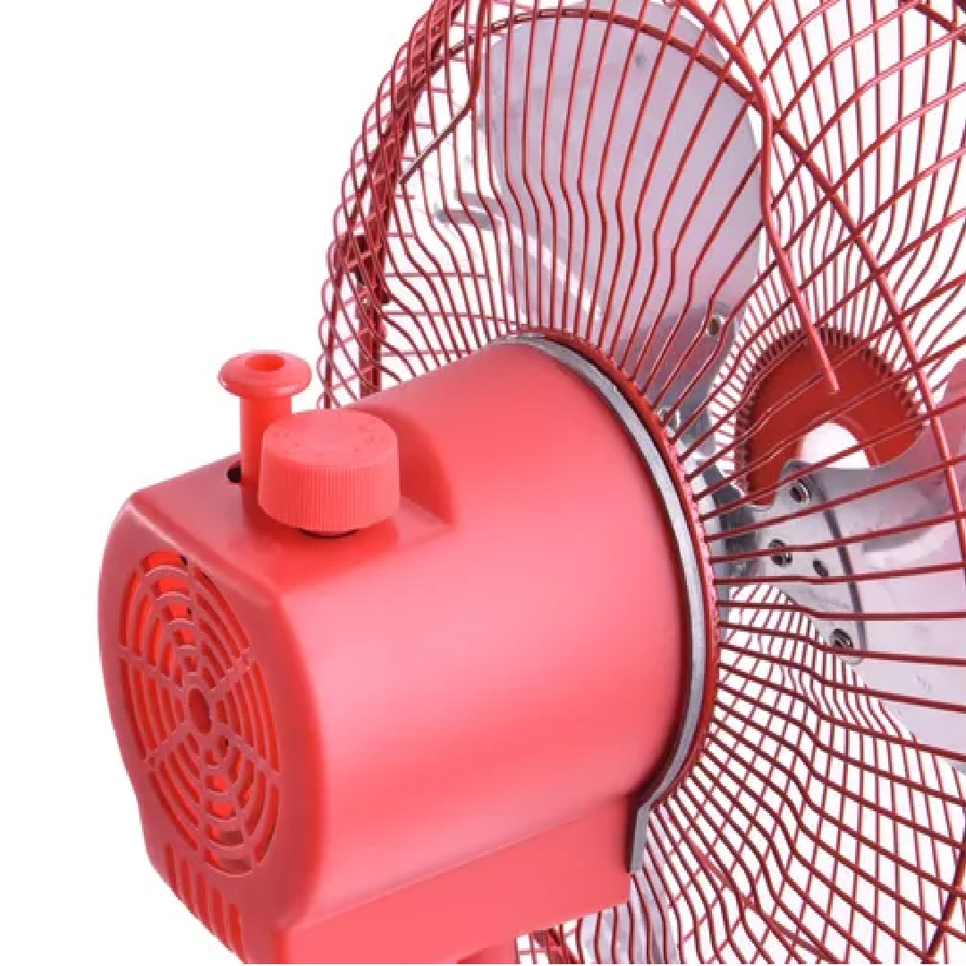 Foto 4 pulgar | Ventilador de Pedestal Playbox Rojo Metálico 12 " con 3 Aspas Giratorio
