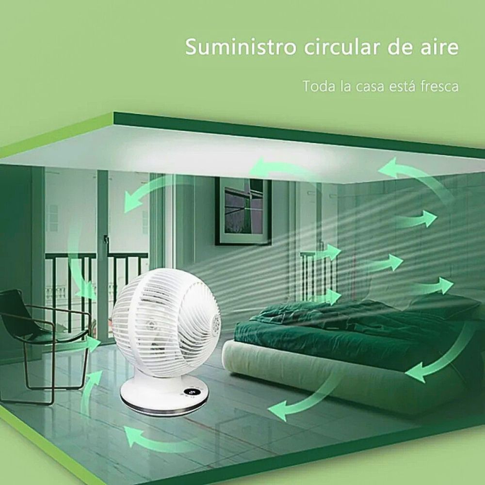 Foto 8 pulgar | Ventilador Redondo Oscilatorio 12 Velocidades Control Remoto