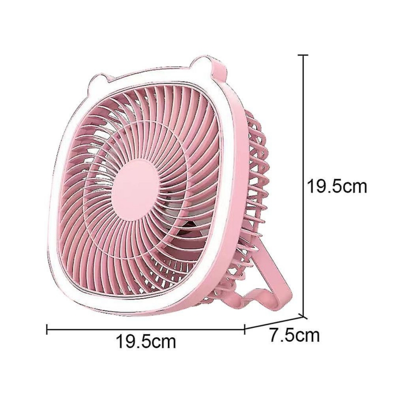 Foto 3 pulgar | Ventilador De Mesa Con Iluminación Usb Rosa - Venta Internacional.
