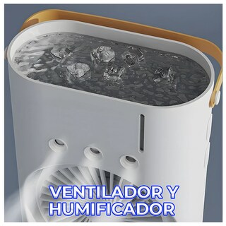 Foto 5 | Ventilador de Torre Doble con Efecto Humidificador Enfriador Con Base Giratoria Y Control Remoto Elegate